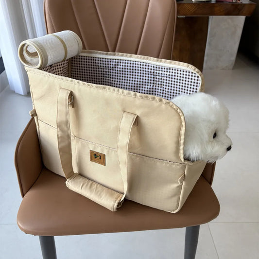 Portable Dog Carrier Cat And Dog Outgoing Bag Breathable Pet Carrying Pouch Travel Duffle for Cats Small Dogs Car Seat Carrier