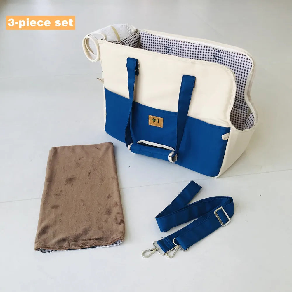Portable Dog Carrier Cat And Dog Outgoing Bag Breathable Pet Carrying Pouch Travel Duffle for Cats Small Dogs Car Seat Carrier