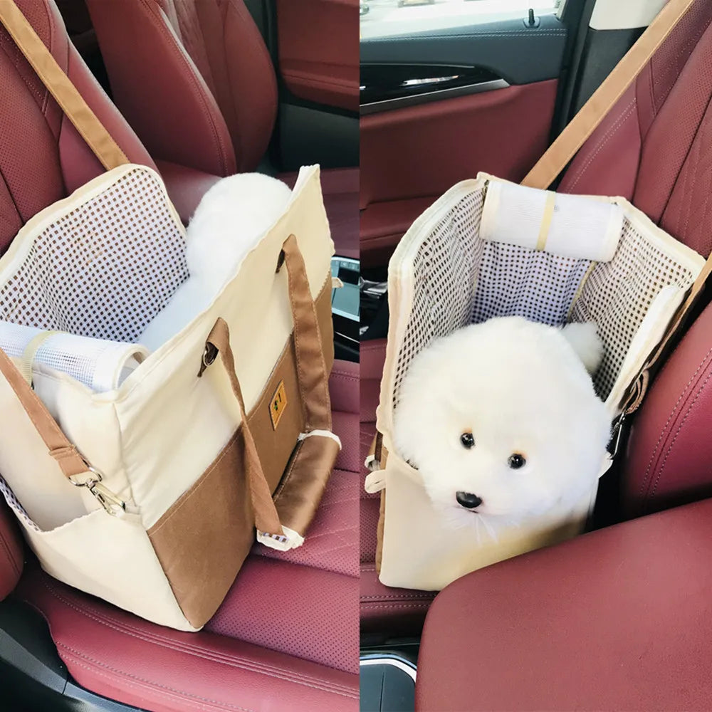 Portable Dog Carrier Cat And Dog Outgoing Bag Breathable Pet Carrying Pouch Travel Duffle for Cats Small Dogs Car Seat Carrier
